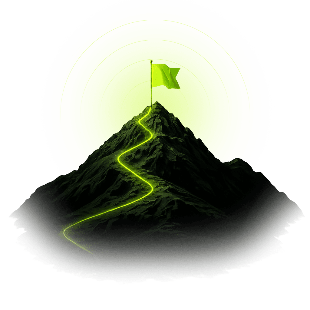 Mountain illustration representing LogozoDev's growth journey